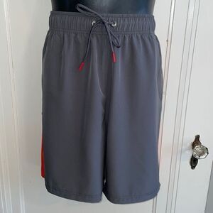 Prince & Fox gray polyester/spandex elastic waistband with orange detailing